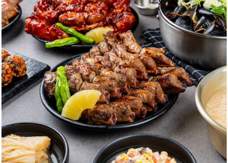 디자인펀치 제작 - 프렌치쪽갈비 Responsive Web/App, Landing Page 메인 비주얼 (모바일)