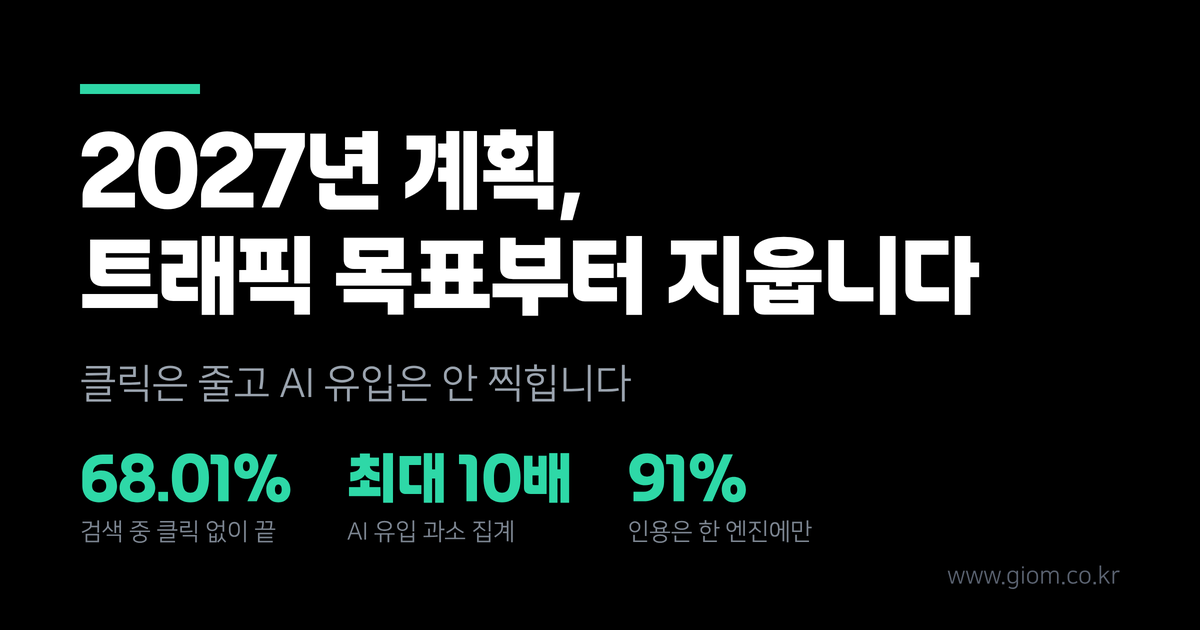 2027년 마케팅 계획, 트래픽 목표부터 지우고 시작하세요