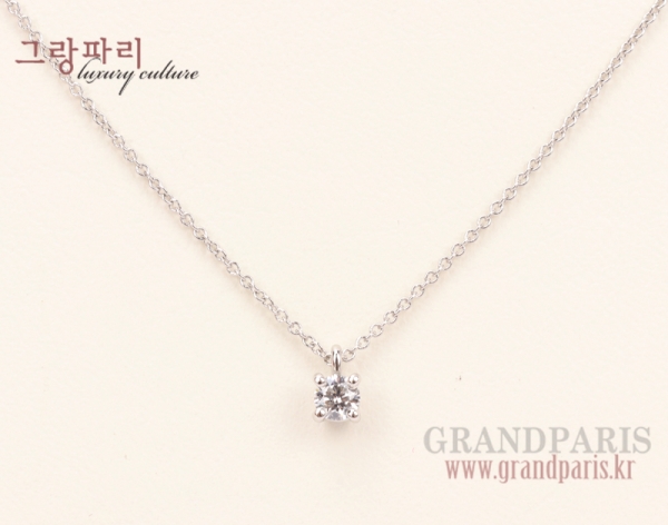 티파니앤코 플래티늄 다이아 1 심플 팬던트 네크리스