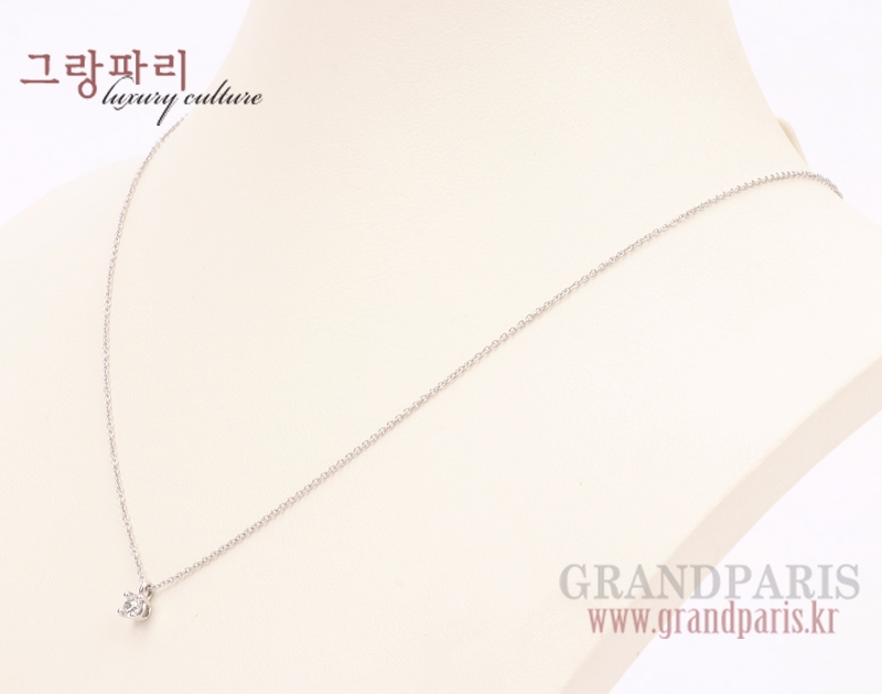 티파니앤코 플래티늄 다이아 1 심플 팬던트 네크리스