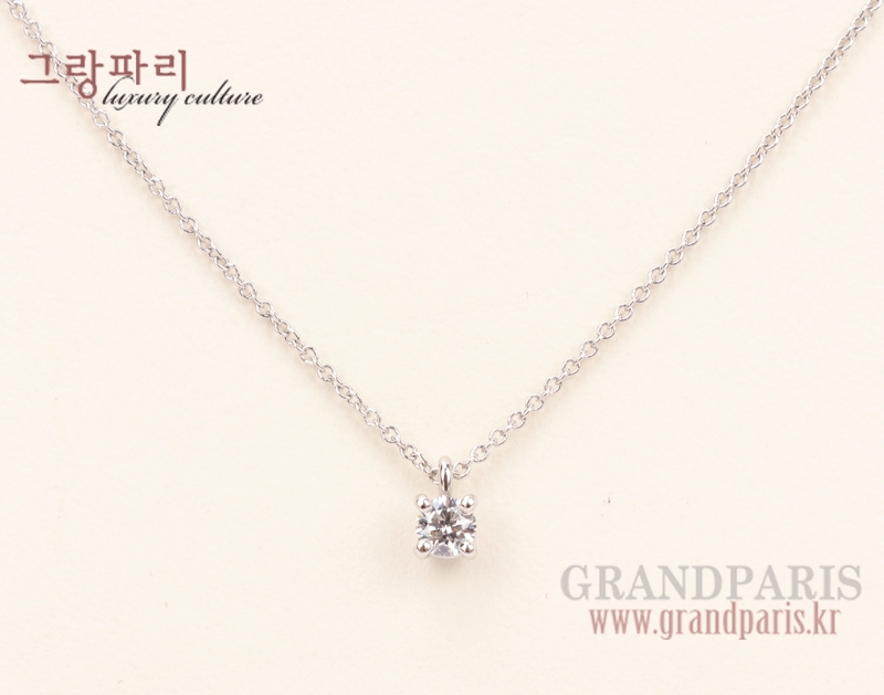티파니앤코 플래티늄 다이아 1 심플 팬던트 네크리스