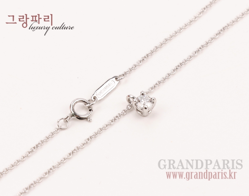 티파니앤코 플래티늄 다이아 1 심플 팬던트 네크리스