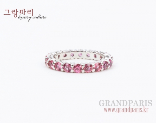 FineJewelry 핑크 사파이어 화이트 골드 이터너티 12호 반지