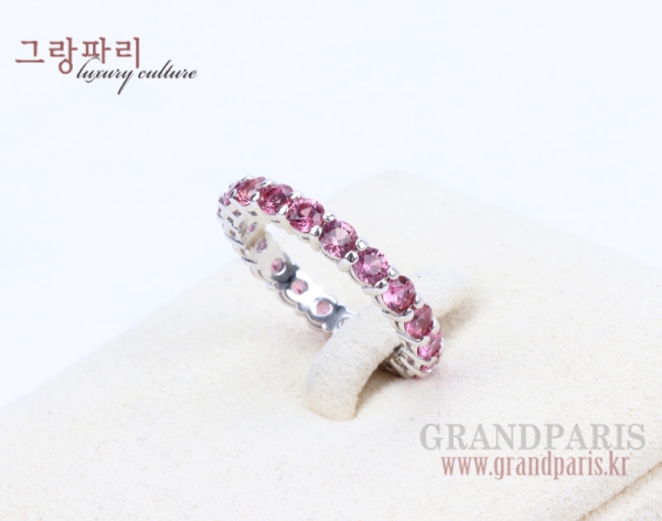 FineJewelry 핑크 사파이어 화이트 골드 이터너티 12호 반지
