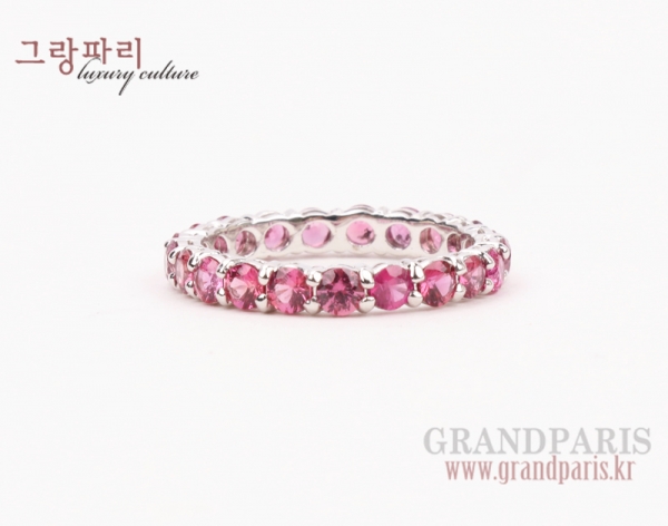 FineJewelry 핑크 사파이어 화이트 골드 이터너티 12.5호 반지
