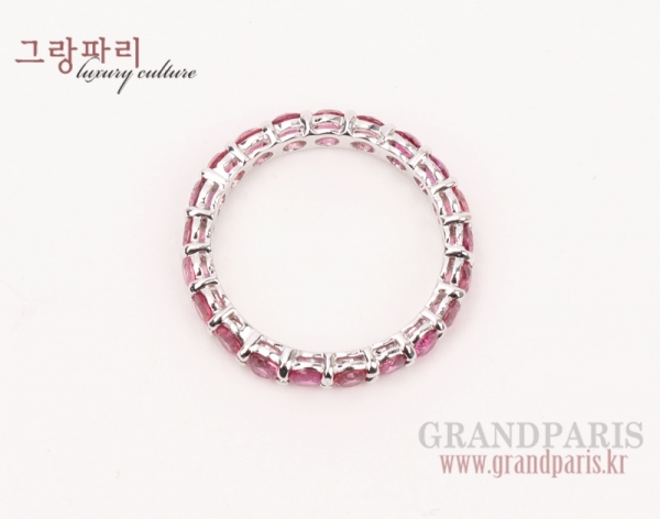 FineJewelry 핑크 사파이어 화이트 골드 이터너티 12.5호 반지