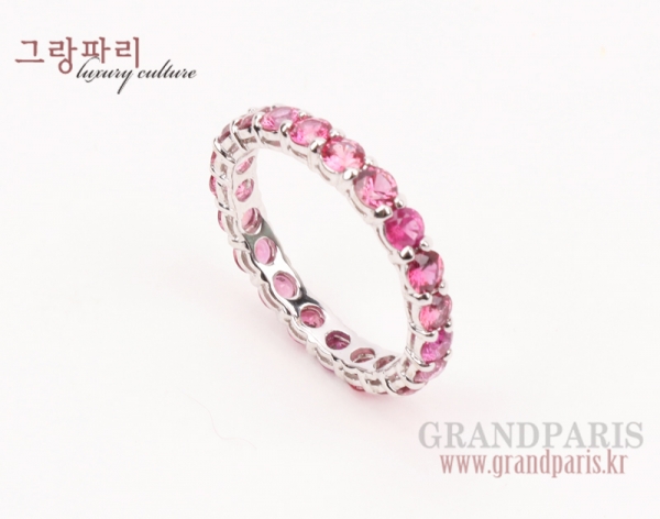 FineJewelry 핑크 사파이어 화이트 골드 이터너티 12.5호 반지