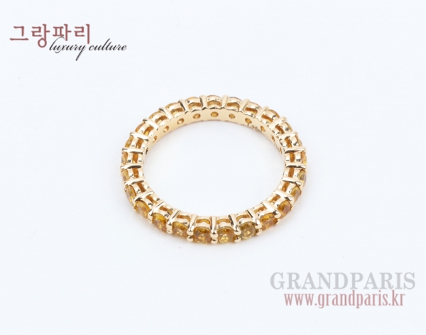 FineJewelry 옐로 라운드 컷 옐로 골드 이터너티 반지 13.5호