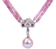 FineJewelry 핑크 사파이어 체인 진주 팬던트 네크리스 보러가기 G54026