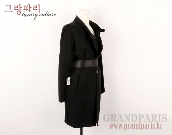 랑방 블랙 슬림 라인 데끼 코트 82