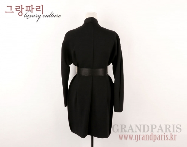 랑방 블랙 슬림 라인 데끼 코트 82