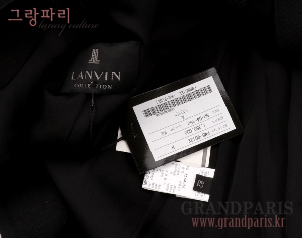 랑방 블랙 슬림 라인 데끼 코트 82