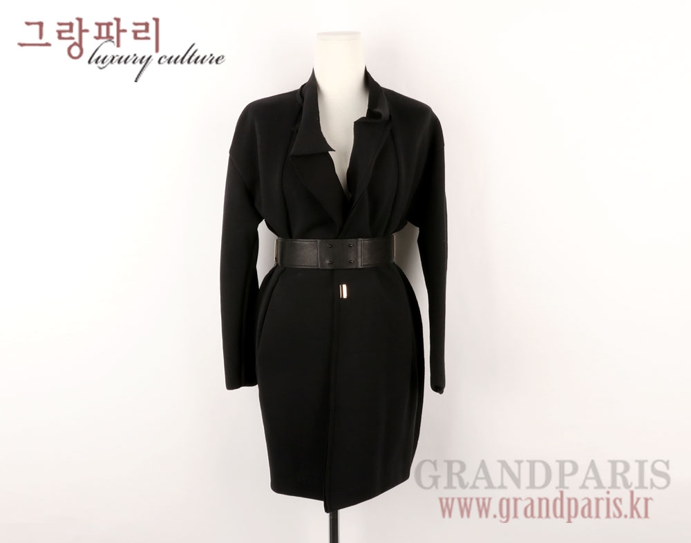 랑방 블랙 슬림 라인 데끼 코트 82