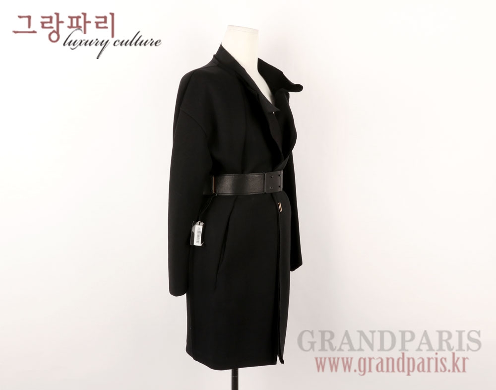 랑방 블랙 슬림 라인 데끼 코트 82