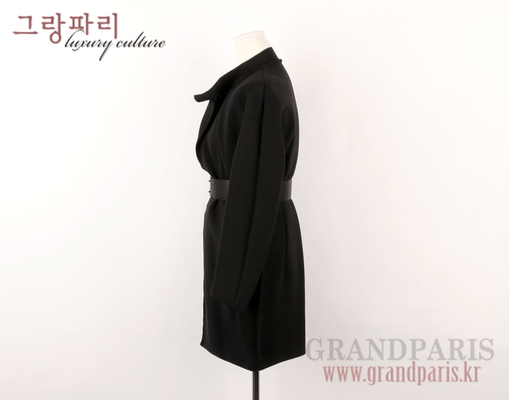 랑방 블랙 슬림 라인 데끼 코트 82
