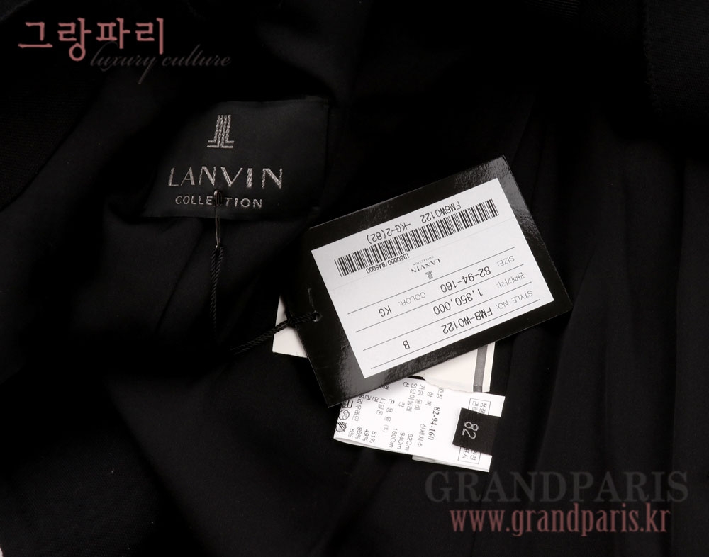 랑방 블랙 슬림 라인 데끼 코트 82