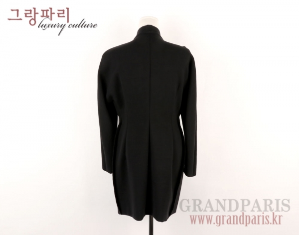 랑방 블랙 데끼라인 드롭숄더 롱코트 82