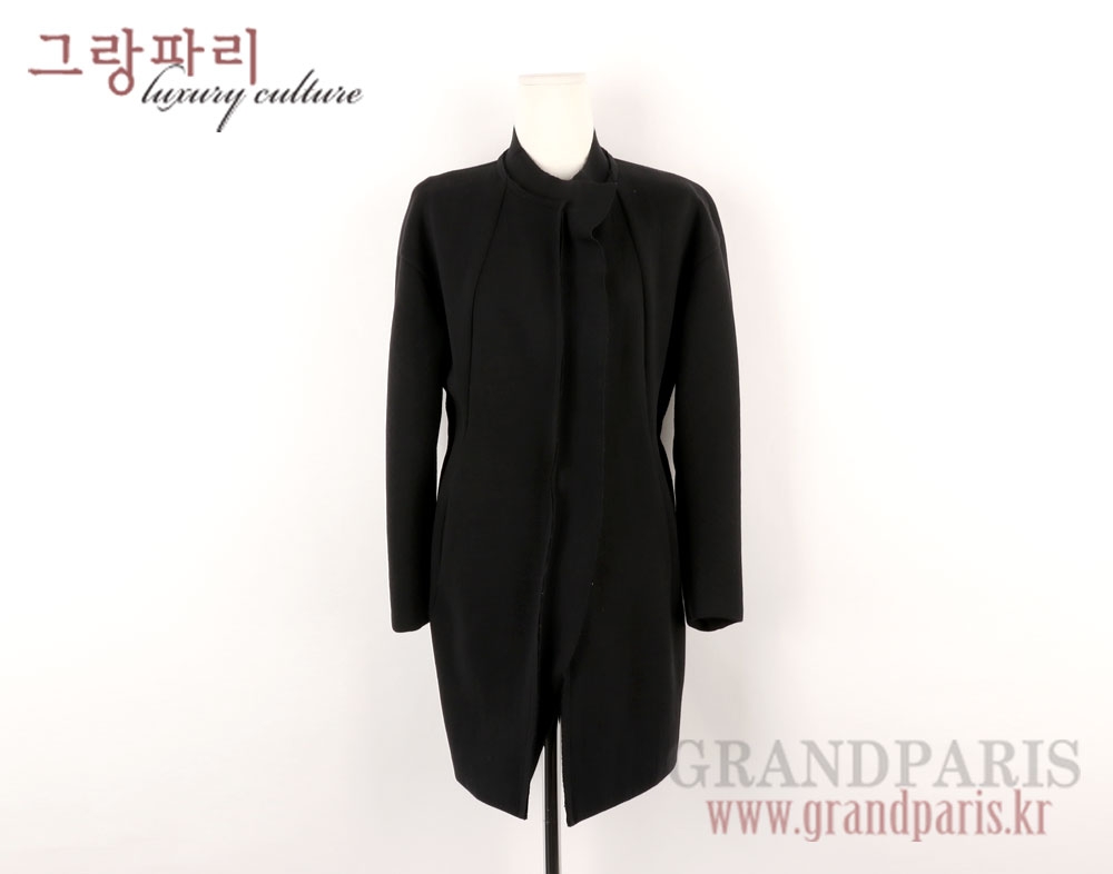 랑방 블랙 데끼라인 드롭숄더 롱코트 82