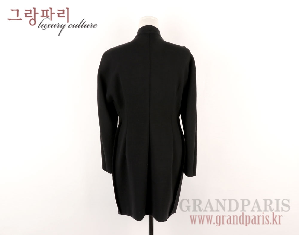 랑방 블랙 데끼라인 드롭숄더 롱코트 82