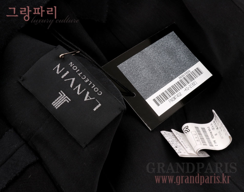 랑방 블랙 데끼라인 드롭숄더 롱코트 82