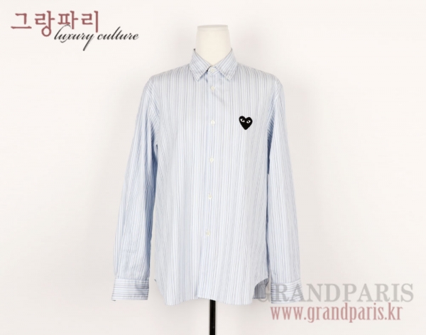 꼼데가르송 콘플라워 스트라이프 셔츠 상의 M