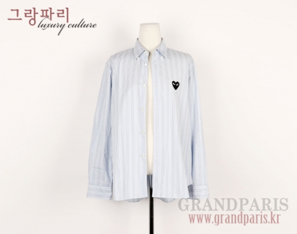 꼼데가르송 콘플라워 스트라이프 셔츠 상의 M