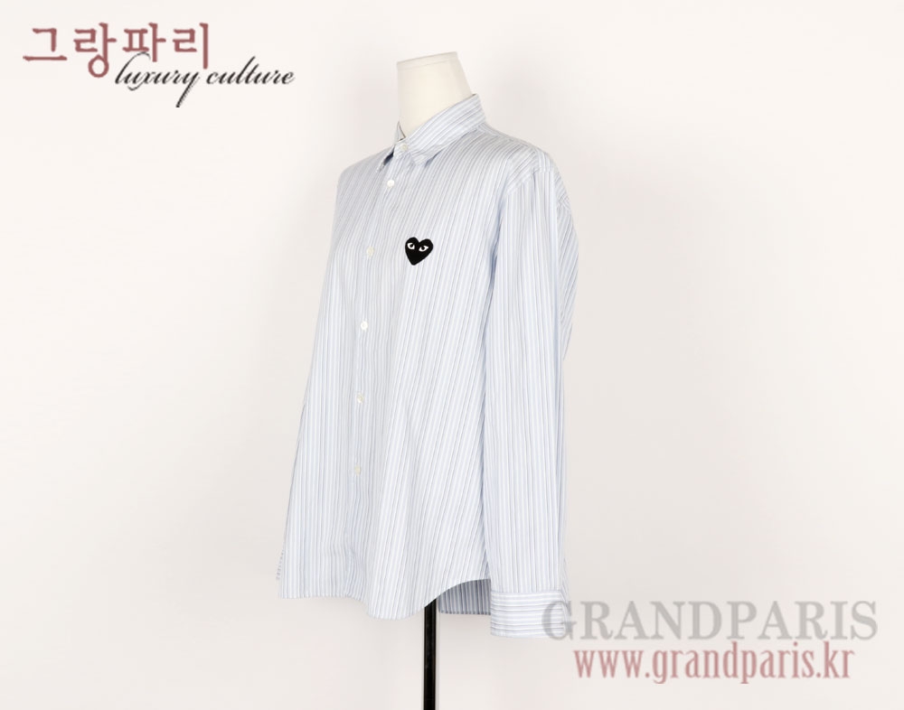 꼼데가르송 콘플라워 스트라이프 셔츠 상의 M