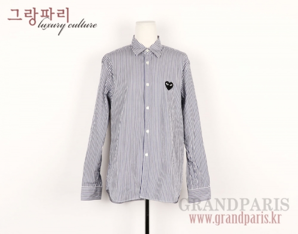 꼼데가르송 데님블루 스트라이프 셔츠 상의 M