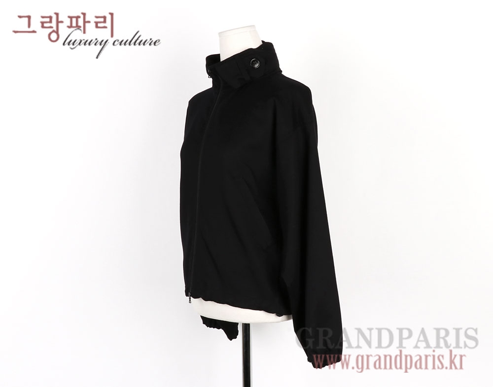 질샌더 블랙 캐시미어 봄버 집업 점퍼 34