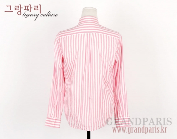 꼼데가르송 핑크 화이트 스트라이프 셔츠 블라우스 상의 S