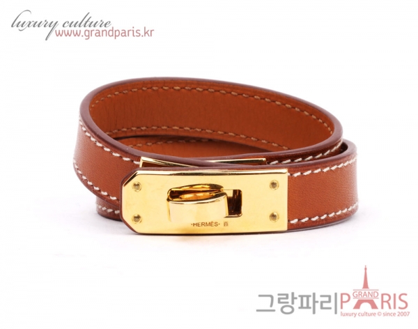 에르메스 골드 바레니아 금장 더블 켈리 팔찌 XS R