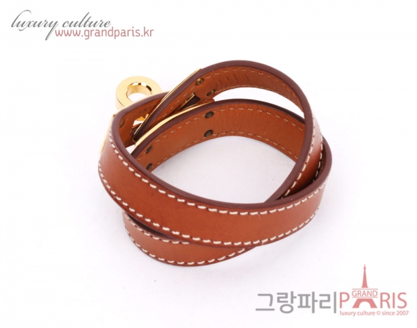 에르메스 골드 바레니아 금장 더블 켈리 팔찌 XS R