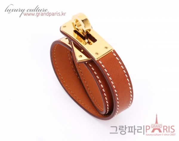 에르메스 골드 바레니아 금장 더블 켈리 팔찌 XS R