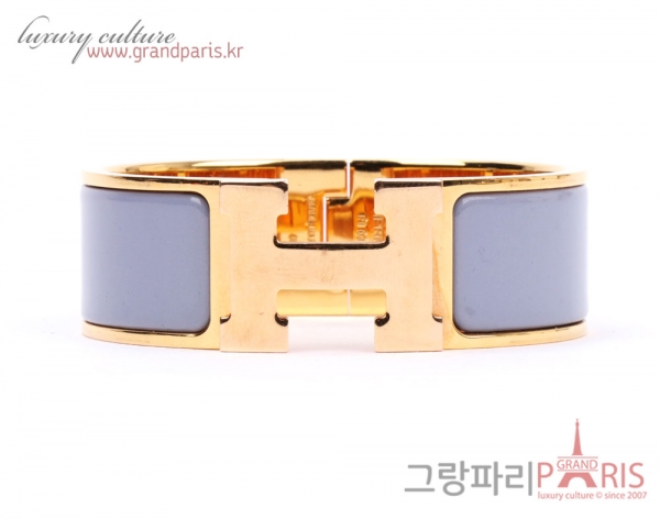 에르메스 더스티 블루  로즈골드 H 클릭클락 팔찌