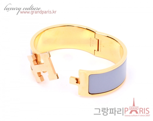 에르메스 더스티 블루  로즈골드 H 클릭클락 팔찌