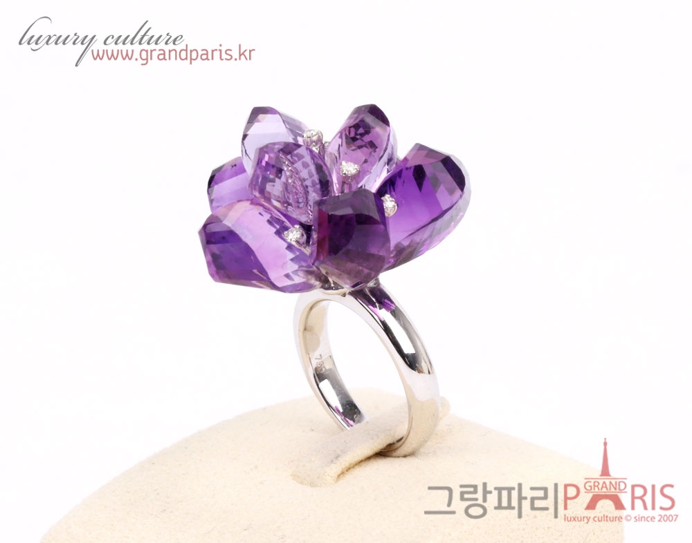 FineJewelry 화이트골드 자수정 빅 플라워 모티브 링 FineJewelry 화이트골드 자수정 빅 플라워 모티브 링