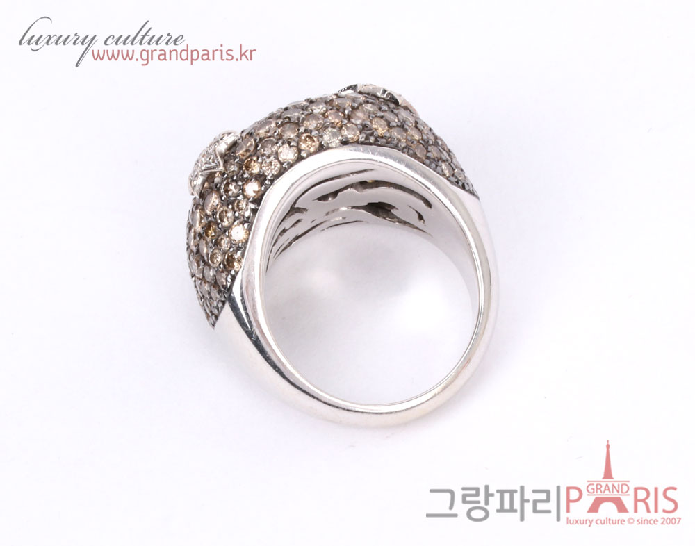 Fine Jewelry 꼬냑 다이아몬드 파베 별포인트 볼드 링