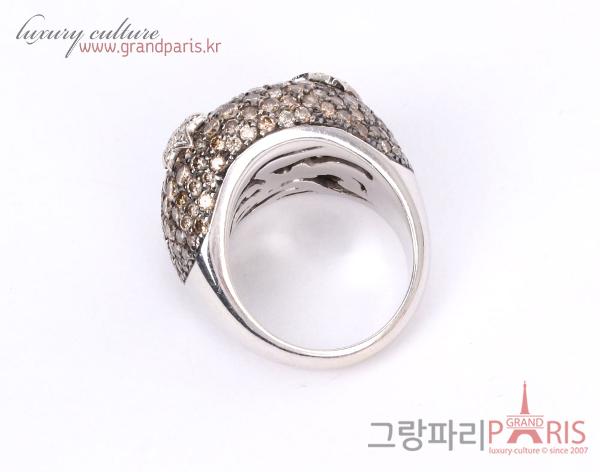 Fine Jewelry 꼬냑 다이아몬드 파베 별포인트 볼드 링