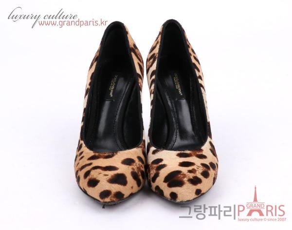 돌체앤가바나 브라운 레오파드 송치 가보시 펌프스 36