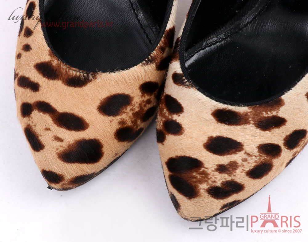 돌체앤가바나 브라운 레오파드 송치 가보시 펌프스 36