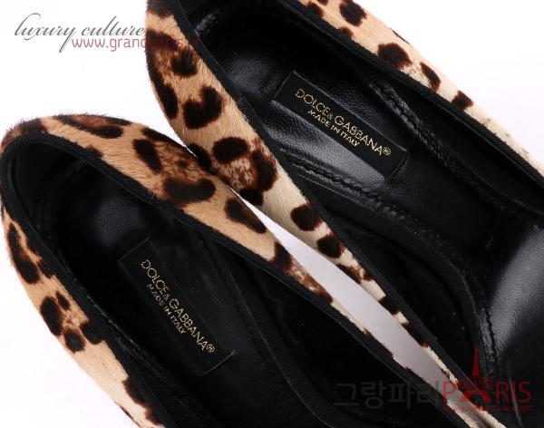 돌체앤가바나 브라운 레오파드 송치 가보시 펌프스 36