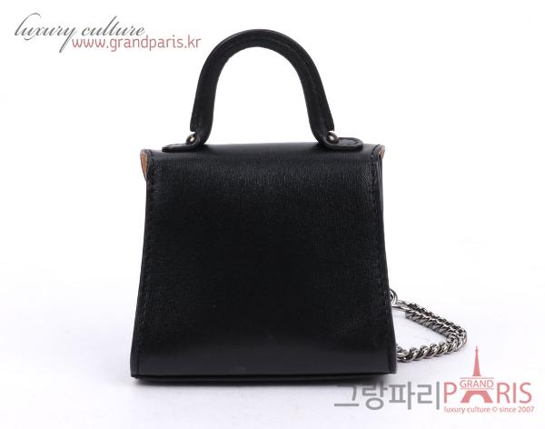 델보 블랙 레터링 복스 브리앙 미니 백참