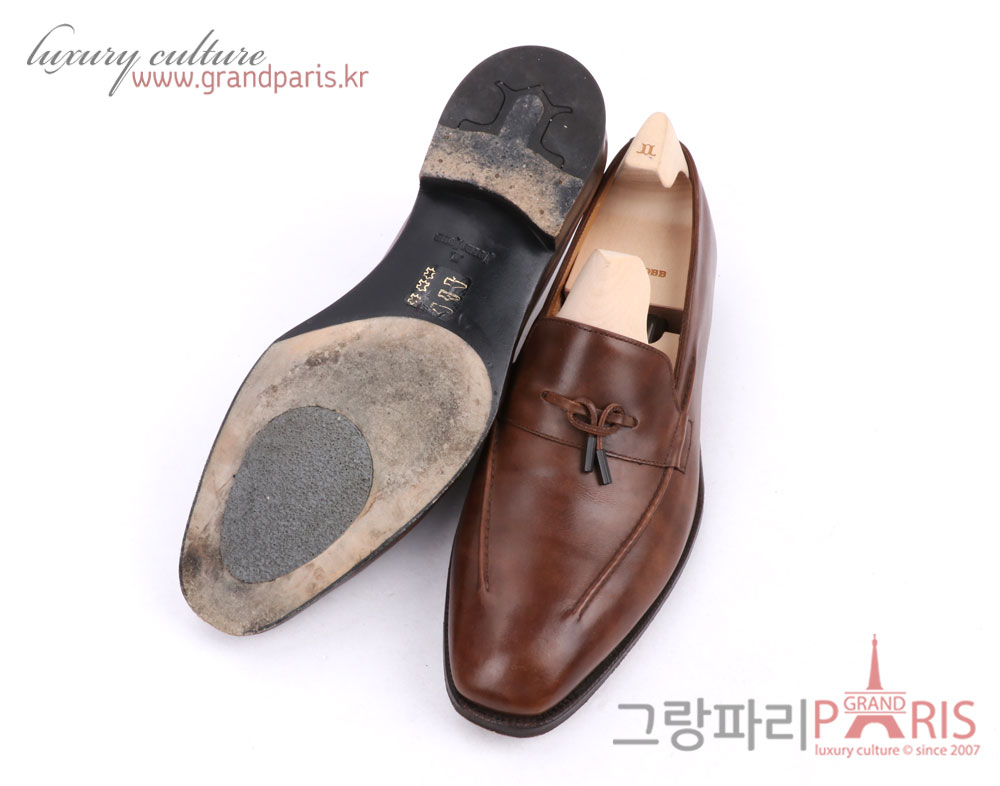 Jhon Lobb 존롭 딥브라운 레더 테슬 남성 구두 6EE