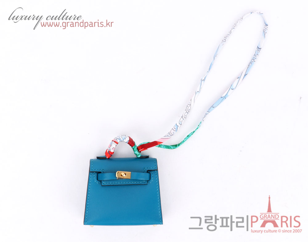 에르메스 켈리 백참 베르트 보스포레 금장 Y