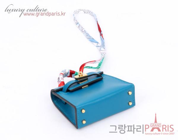 에르메스 켈리 백참 베르트 보스포레 금장 Y