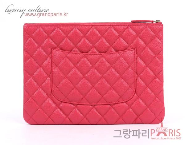 샤넬 핑크 캐비어 샴페인골드 클래식 CC 미듐 클러치백