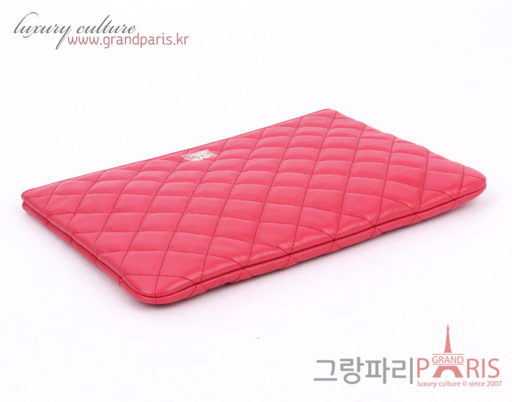 샤넬 핑크 캐비어 샴페인골드 클래식 CC 미듐 클러치백