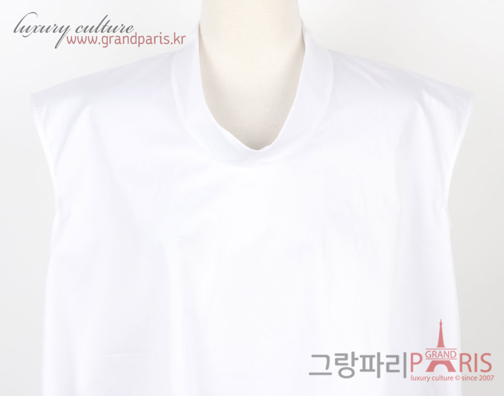 에르메스 화이트 박시 민소매 블라우스 34