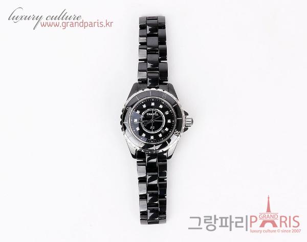 샤넬 블랙 J12 다이아 포인트 33mm 시계