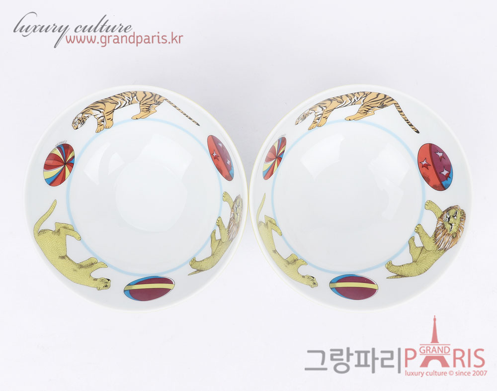 에르메스 화이트 블루 Circus 미니 볼 2개 SET